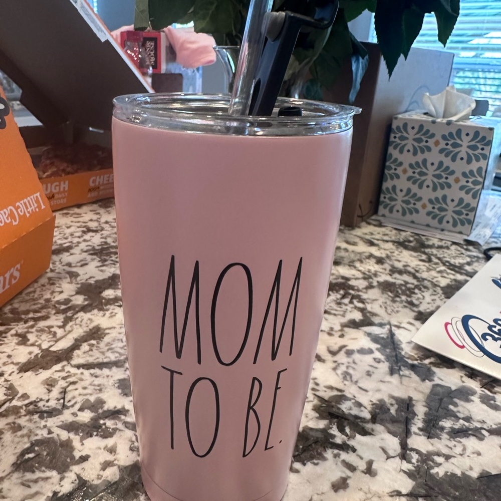 Rae Dunn Pink 'Mom To Be' Tumbler